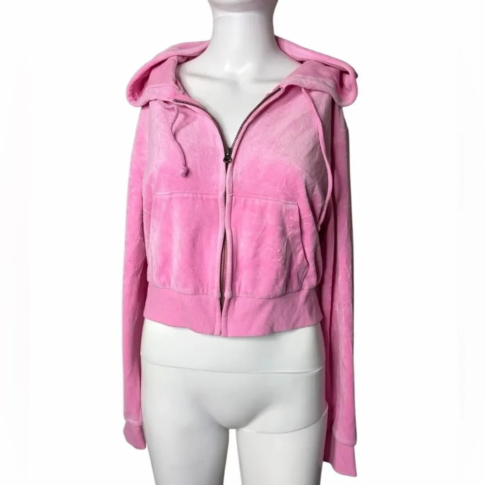 Wild Fable Pink Hooded Zip-Up Jacket Size Medium - Picture 2 of 3